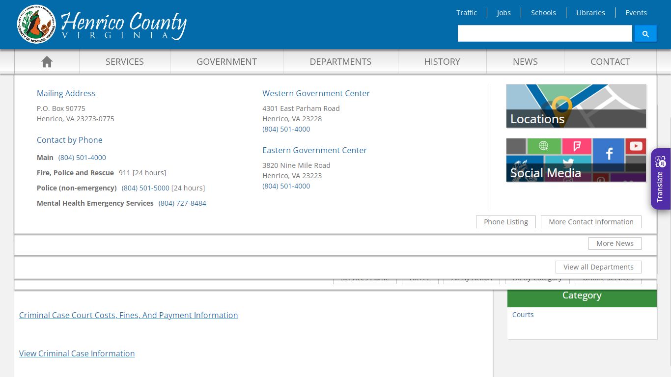 Criminal Cases in Circuit Court - Henrico County, Virginia